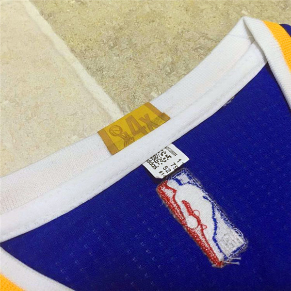 Maillot Authentique Manche Courte Warriors Curry 30 Bleu